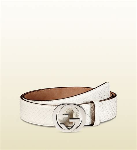 thin white gucci belt|Gucci belt without buckle.